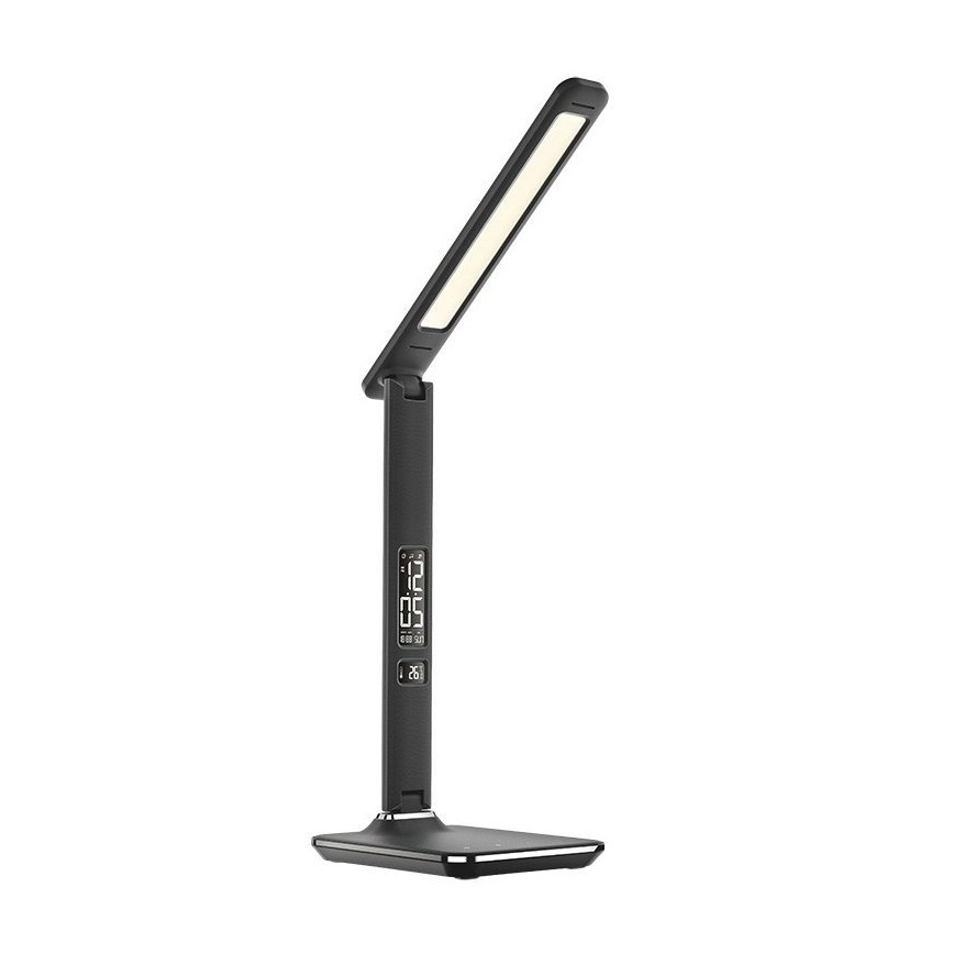 Candeeiro de mesa fosco com visor LED LED/9W/230V preto antigo