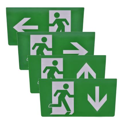 Placa de tecto para iluminação de emergência com pictogramas