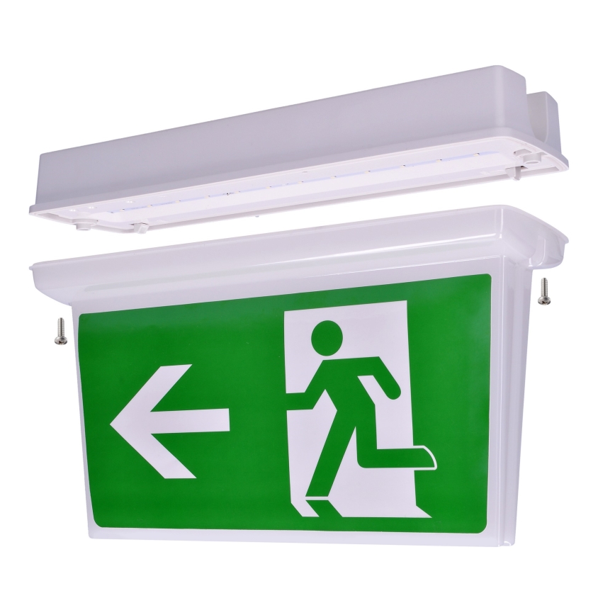 Placa de tecto para iluminação de emergência com pictogramas