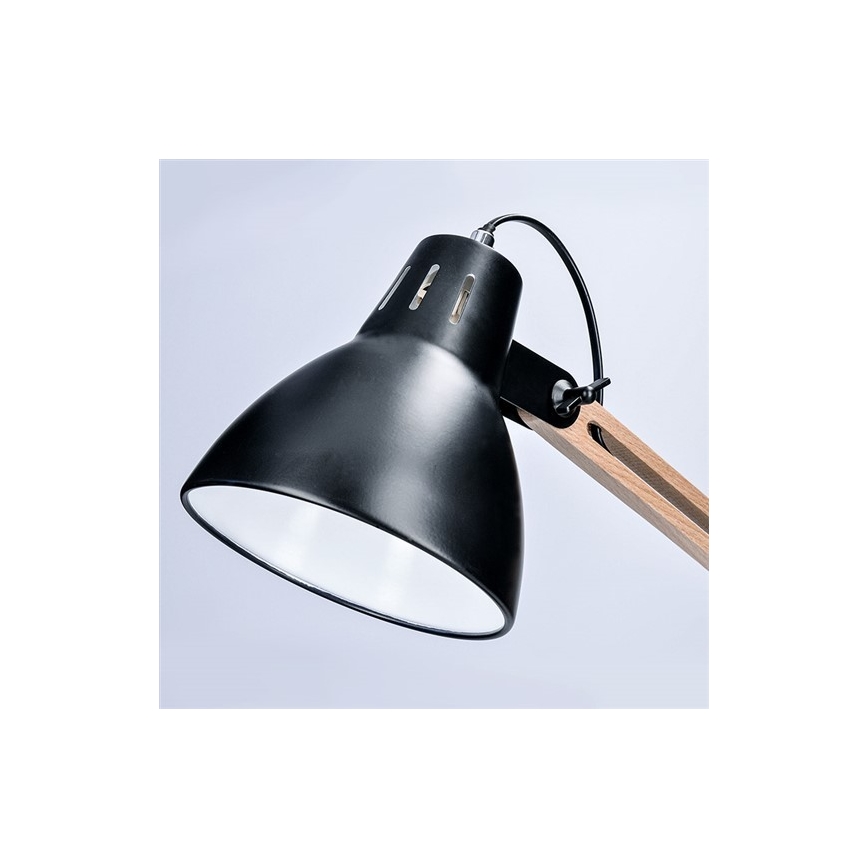 Candeeiro de mesa FALUN 1xE27/25W/230V preto/carvalho