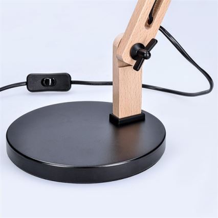 Candeeiro de mesa FALUN 1xE27/25W/230V preto/carvalho