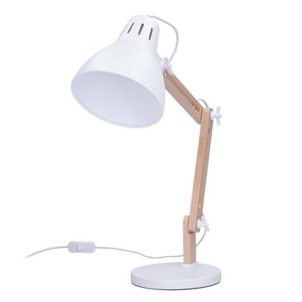 Candeeiro de mesa FALUN 1xE27/25W/230V branco/carvalho