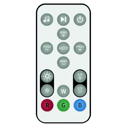 Candeeiro LED RGB com regulação RAINBOW LED/18W/230V Wi-Fi Tuya + controlo remoto