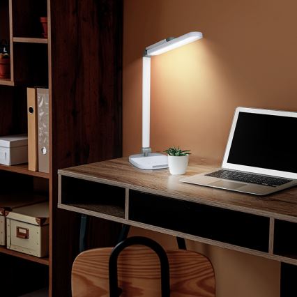 Candeeiro de mesa táctil LED com regulação e luz noturna LED/10W/5V 3000/4000/5000K branco