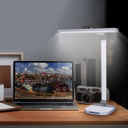 Candeeiro de mesa táctil LED com regulação e luz noturna LED/10W/5V 3000/4000/5000K branco