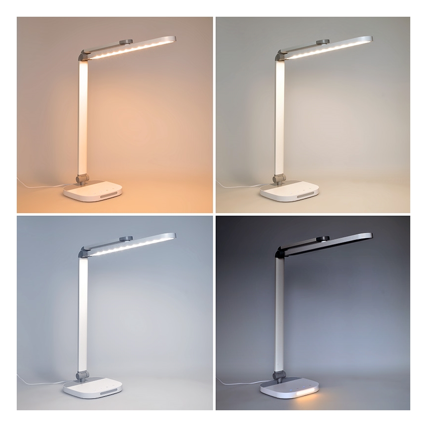 Candeeiro de mesa táctil LED com regulação e luz noturna LED/10W/5V 3000/4000/5000K branco
