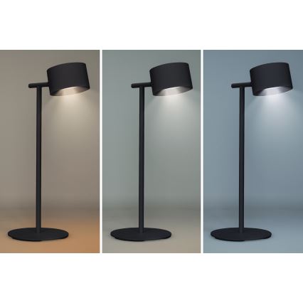 Solight WO68-B- Candeeiro LED regulável 3 em 1 LED/4W/2000 mAh 3000/4000/6500K preto