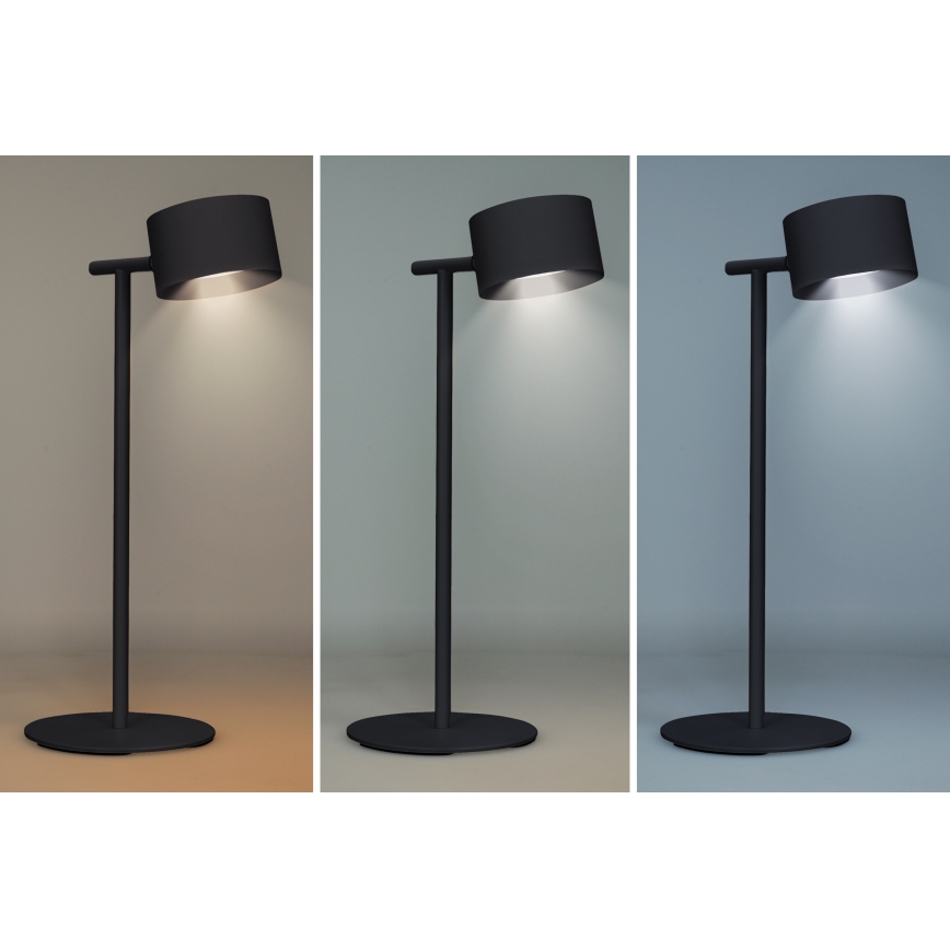 Solight WO68-B- Candeeiro LED regulável 3 em 1 LED/4W/2000 mAh 3000/4000/6500K preto