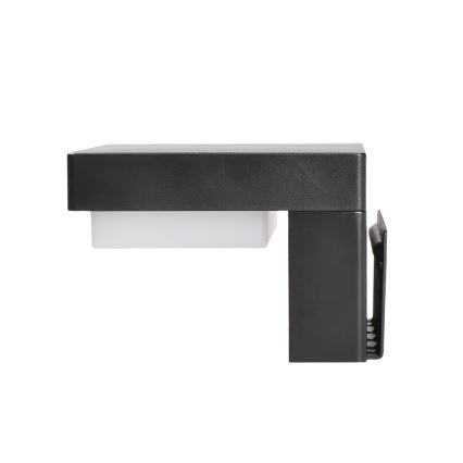 LED Candeeiro de parede solar com sensor de movimento e anoitecer PALERMO LED/5W/2000 mAh IP54 preto