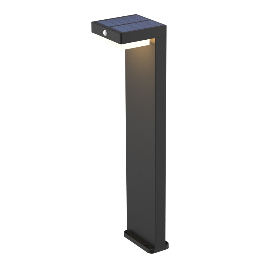 Candeeiro solar LED com um sensor de crepúsculo e movimento PALERMO LED/5W/2000 mAh IP54 preto