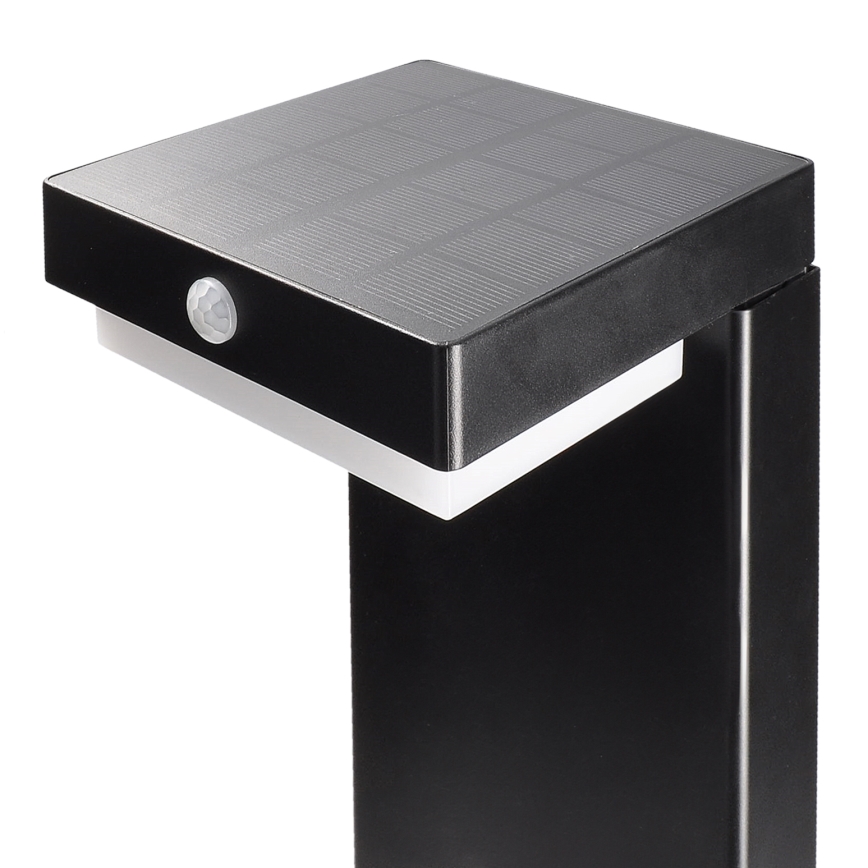 Candeeiro solar LED com um sensor de crepúsculo e movimento PALERMO LED/5W/2000 mAh IP54 preto