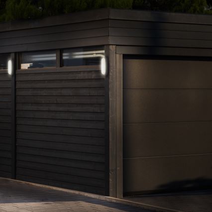 Iluminação de parede exterior LED LED/13W/230V 4000K IP54 cinzento oval