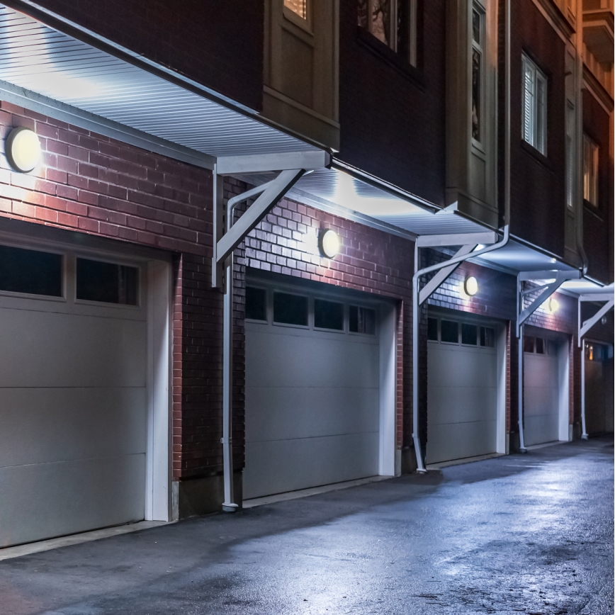 Iluminação de parede exterior LED LED/13W/230V 4000K IP54 cinzento redondo