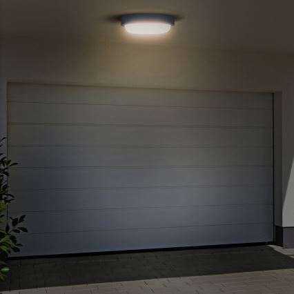 Iluminação de parede exterior LED LED/13W/230V 4000K IP54 cinzento redondo