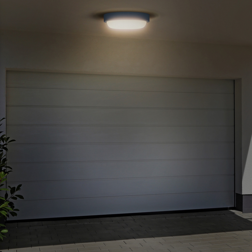 Iluminação de parede exterior LED LED/13W/230V 4000K IP54 cinzento redondo