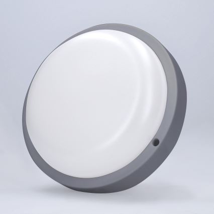 Iluminação de parede exterior LED LED/13W/230V 4000K IP54 cinzento redondo