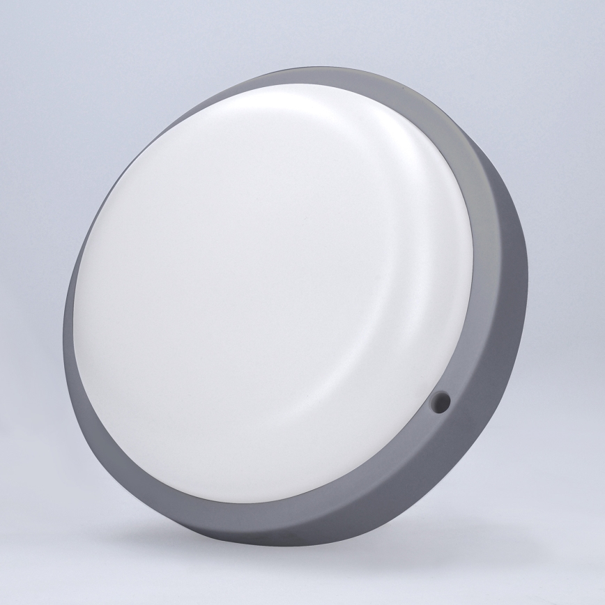 Iluminação de parede exterior LED LED/13W/230V 4000K IP54 cinzento redondo