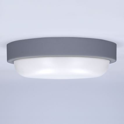 Iluminação de parede exterior LED LED/13W/230V 4000K IP54 cinzento redondo