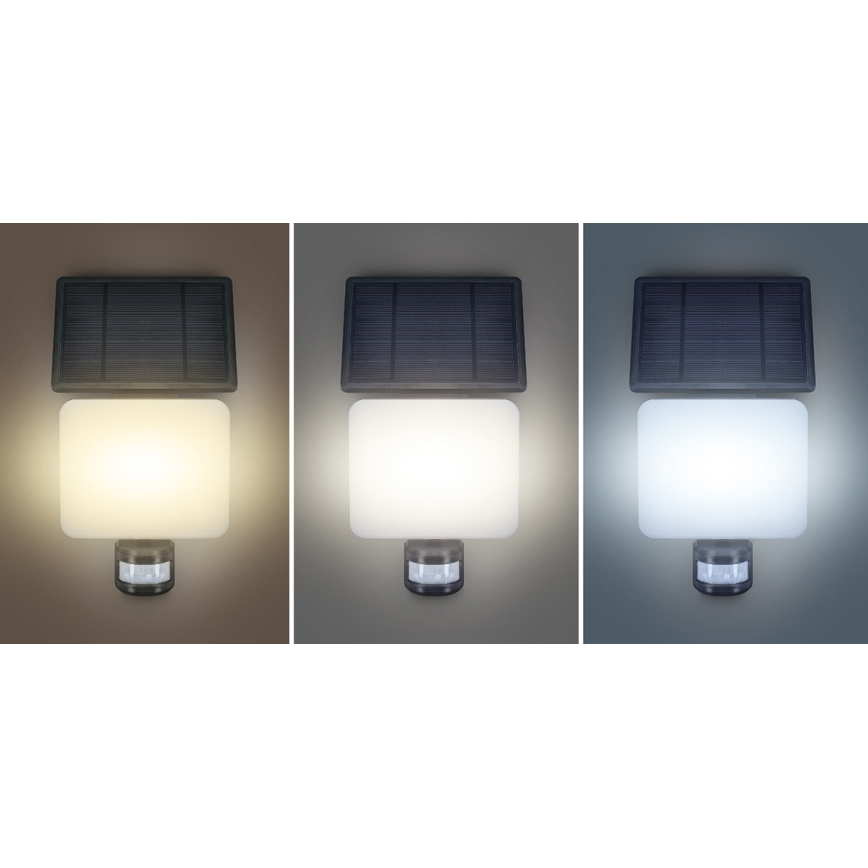 Holofote solar LED com sensor de movimento LED/11W/3,7V 4400mAh 3000K/4000K/6500K IP54