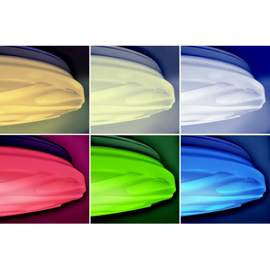 Iluminação de teto LED RGB com regulação WAVE LED/30W/230V Wi-Fi Tuya + controlo remoto