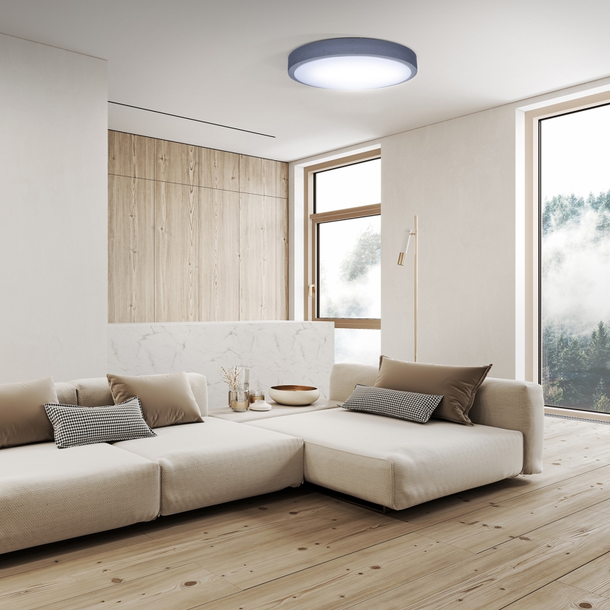 Iluminação de teto LED com regulação GREY LED/48W/230V 3000-6500K cinzento diâmetro 38 cm + comando