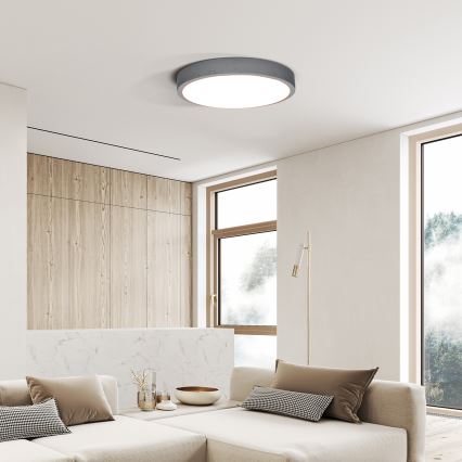 Iluminação de teto LED com regulação GREY LED/48W/230V 3000-6500K cinzento diâmetro 38 cm + comando