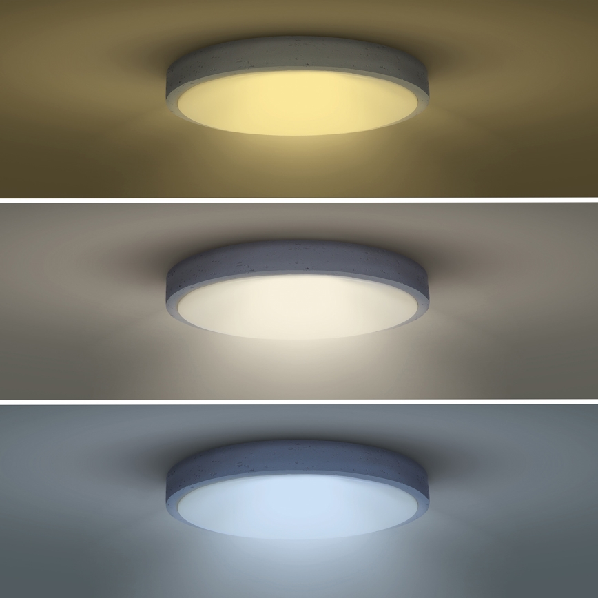 Iluminação de teto LED com regulação GREY LED/48W/230V 3000-6500K cinzento diâmetro 38 cm + comando