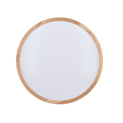 Iluminação de teto LED com regulação WOODY LED/48W/230V 3000-6500K carvalho diâmetro 38 cm + comando