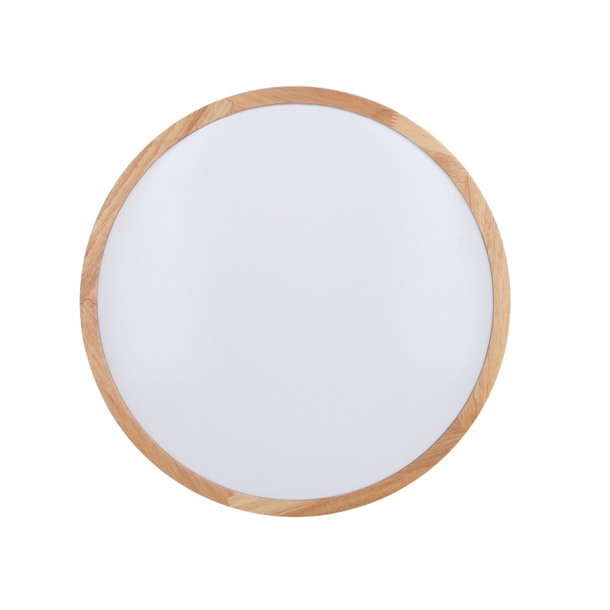 Luminária de teto LED dimmerizável WOODY LED/48W/230V 3000-6500K carvalho Ø 38 cm + controlo remoto
