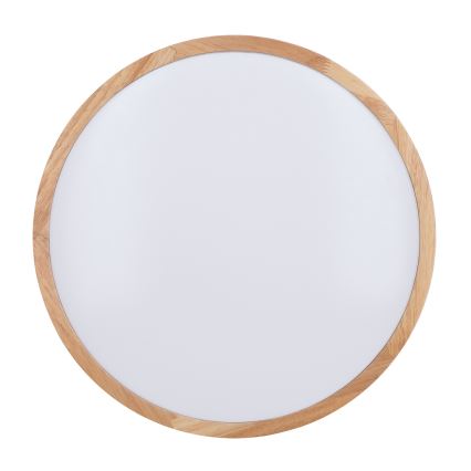 Iluminação de teto LED com regulação WOODY LED/60W/230V 3000-6500K carvalho diâmetro 50 cm + comando