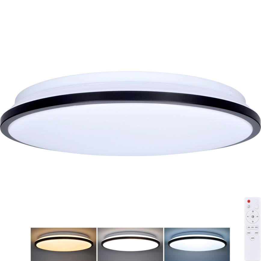 Iluminação de teto LED com regulação JAMIL LED/48W/230V 3000-6500K preto + comando