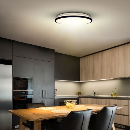 Iluminação de teto LED com regulação JAMIL LED/48W/230V 3000-6500K preto + comando