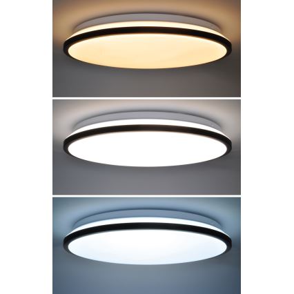Iluminação de teto LED com regulação JAMIL LED/48W/230V 3000-6500K preto + comando