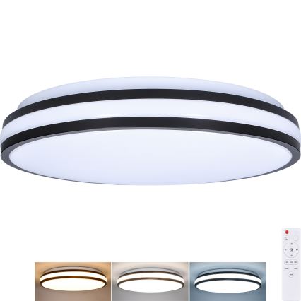 Iluminação de teto LED com regulação LASKOS LED/48W/230V 3000-6500K preto + comando
