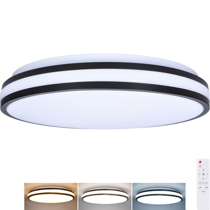 Iluminação de teto LED com regulação LASKOS LED/48W/230V 3000-6500K preto + comando