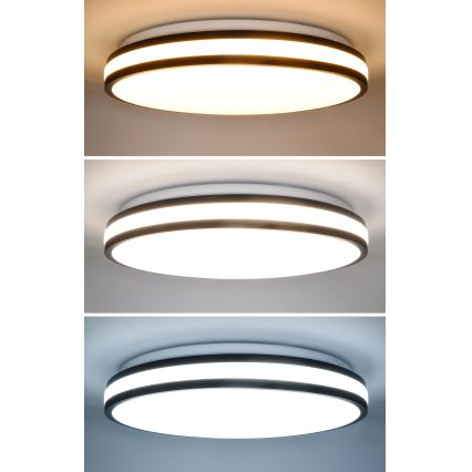 Iluminação de teto LED com regulação LASKOS LED/48W/230V 3000-6500K preto + comando