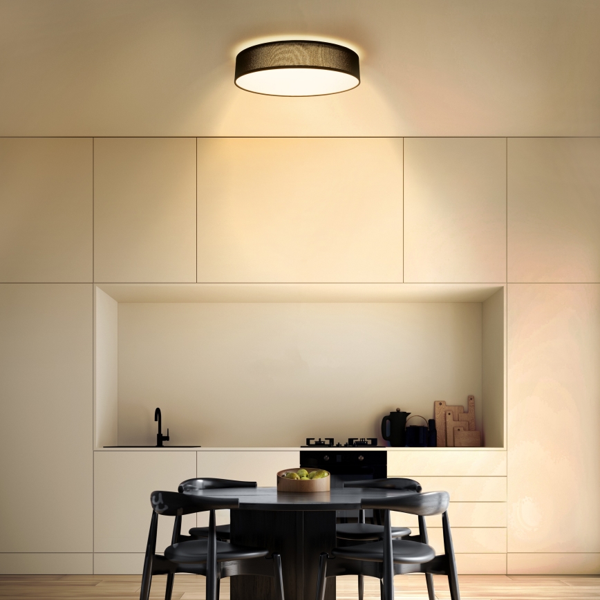 Iluminação de teto LED com regulação PENLEY LED/48W/230V 3000-6500K diâmetro 40 cm preto + comando