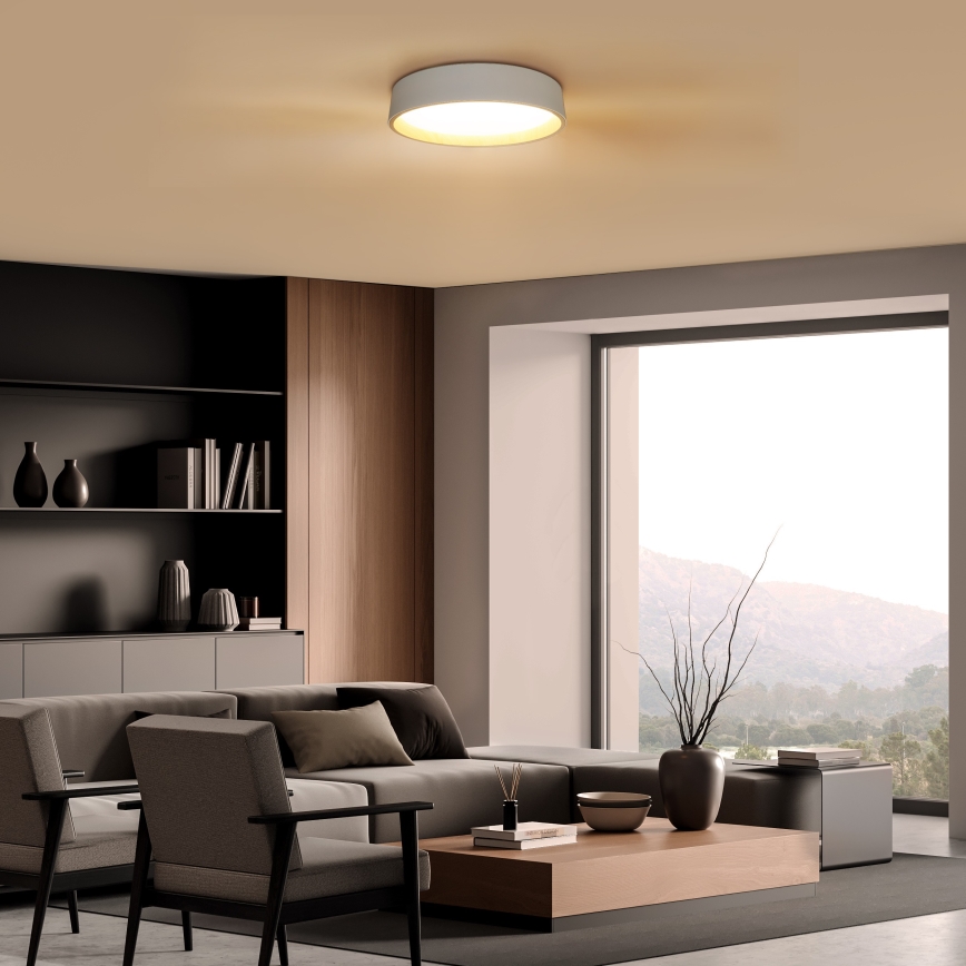 Iluminação de teto LED com regulação LARIOS LED/48W/230V 3000-6500K diâmetro 39 cm branco + comando