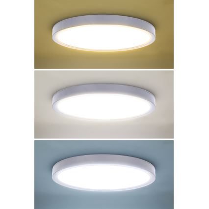 Iluminação de teto LED com regulação ESTELA LED/36W/230V diâmetro 30 cm branco + comando