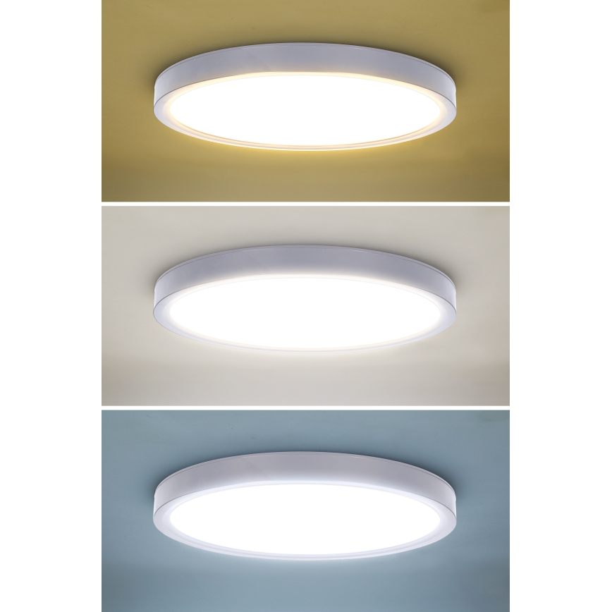 Iluminação de teto LED com regulação ESTELA LED/36W/230V diâmetro 30 cm branco + comando