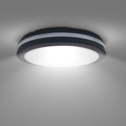 Candeeiro de teto exterior regulável LED/18W/22W/26W/230V 3000/4000/6500K IP65 preto