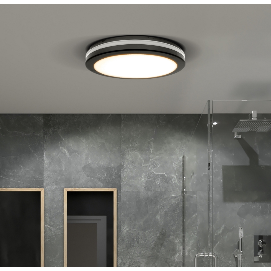 Candeeiro de teto exterior LED regulável LED/36W/40W/44W/230V 3000/4000/6500K IP65 preto