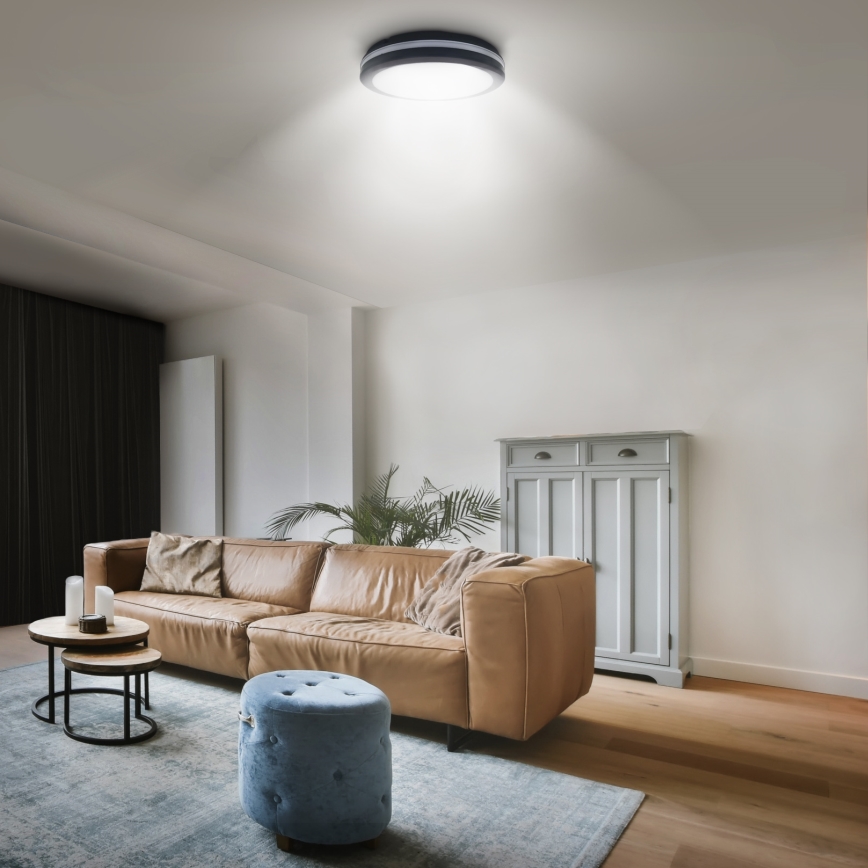 Candeeiro de teto exterior LED regulável LED/36W/40W/44W/230V 3000/4000/6500K IP65 preto