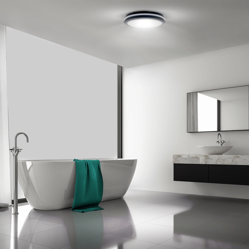 Candeeiro de teto exterior LED regulável LED/36W/40W/44W/230V 3000/4000/6500K IP65 preto