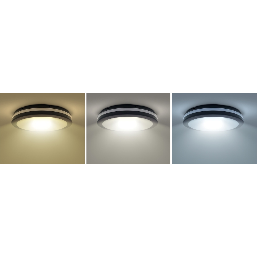 Candeeiro de teto exterior LED regulável LED/36W/40W/44W/230V 3000/4000/6500K IP65 preto