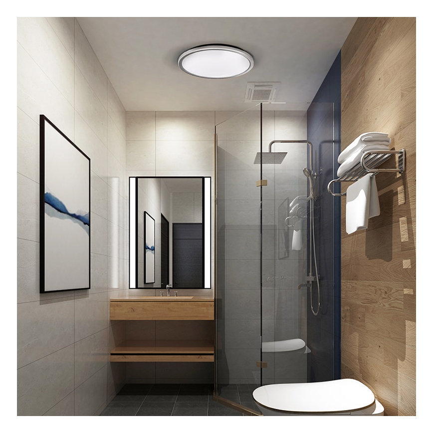 Candeeiro de teto LED para casa de banho ACATE 18W/230V 3000/4000/6000K diâmetro 22 cm IP54