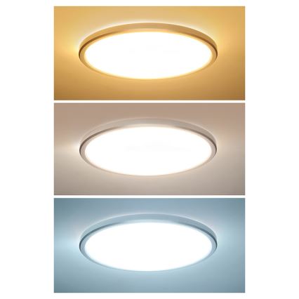 Plafon LED para banheiro ACATE, 24W, 230V, 3000/4000/6000K, diâmetro 29,3 cm, IP54