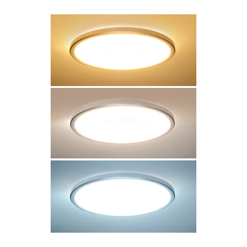 Plafon LED para banheiro ACATE, 24W, 230V, 3000/4000/6000K, diâmetro 29,3 cm, IP54