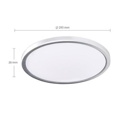 Plafon LED para banheiro ACATE, 24W, 230V, 3000/4000/6000K, diâmetro 29,3 cm, IP54