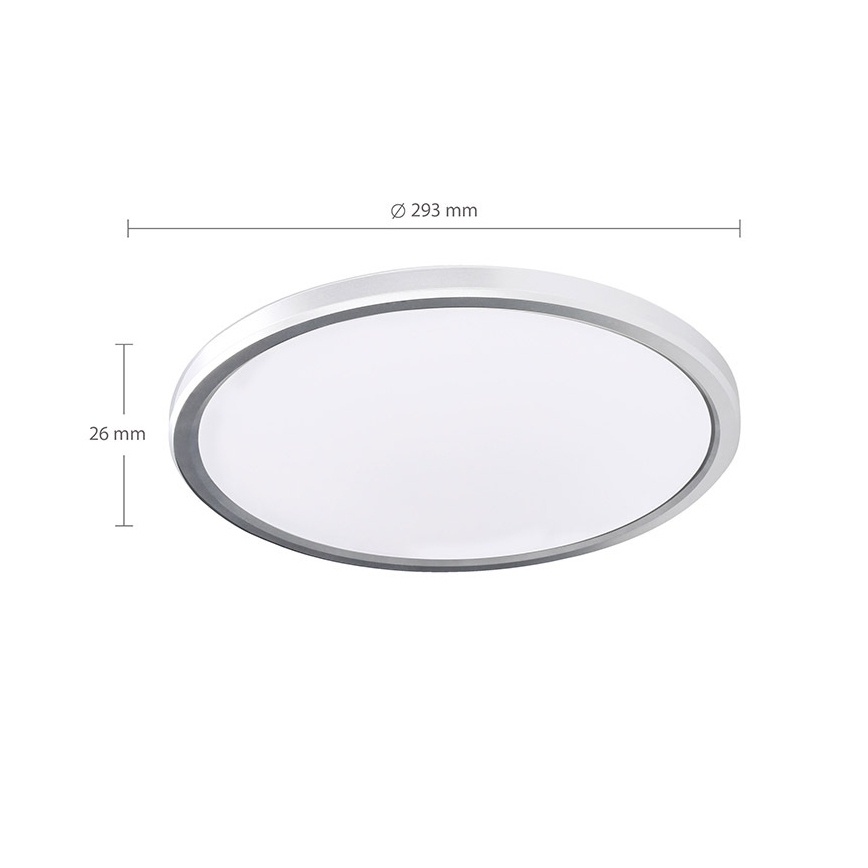 Plafon LED para banheiro ACATE, 24W, 230V, 3000/4000/6000K, diâmetro 29,3 cm, IP54